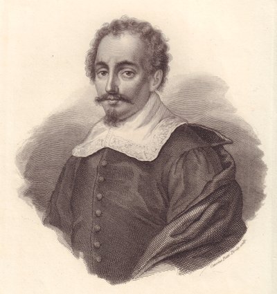 イタリアの地理学者ヤコポ・カンテッリ（1643-1695）の肖像、Caterina Piotti-Pirolaによる銅版画 作： Walter Charles Mills