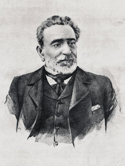 スペインの首相、Praxedes Mateo Sagasta（1825-1903）の肖像画 作： Walter Charles Mills