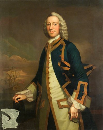 船長の肖像 1750年頃 油彩・カンヴァス 作： John (attr.to) Wollaston