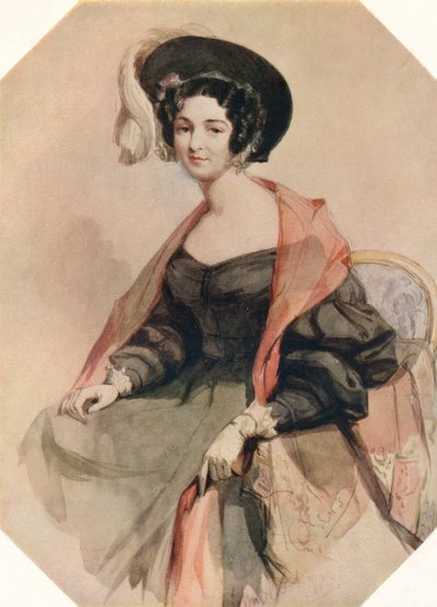 女性の肖像、c1855 作： John Absolon