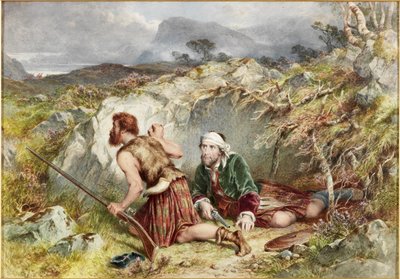 カロデンからの逃亡者（ボード上の水彩画とボディカラー） 作： John Adam P. Houston
