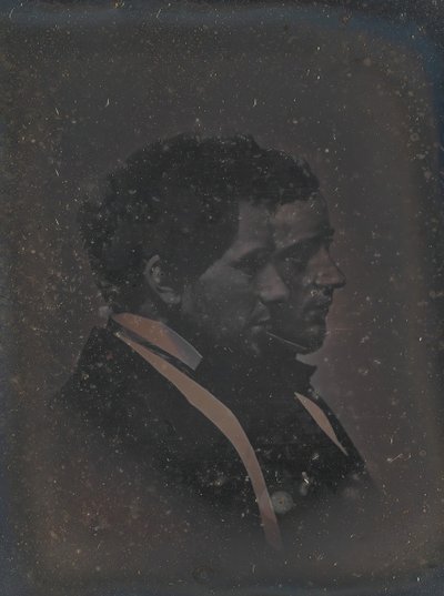 芸術家の兄弟との自画像、1840年代。 作： John Adams Whipple