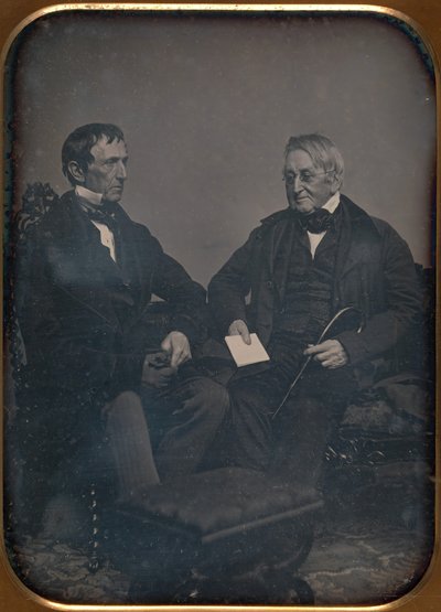 会話する二人の老人 1850年頃 作： John Adams Whipple