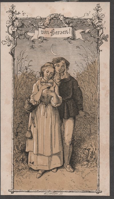 心臓から 1850年頃（彩色木版画） 作： John Allanson