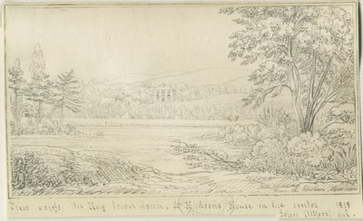 バートン・アポン・トレント：ペンとインクの描画、1818年 作： John Allport