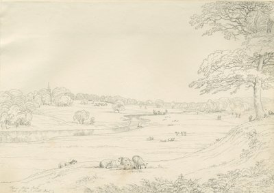 [素晴らしい]バーパーク：ペンとインクの描画、nd [19世紀初頭] 作： John Allport