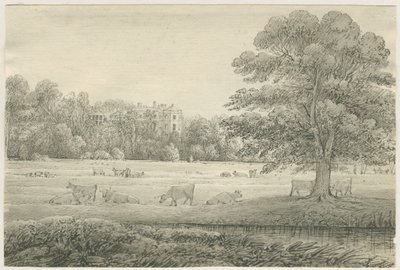 ハグレイホール：ペンとウォッシュの描画、1814年5月4日 作： John Allport