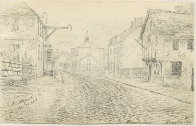 Rugeley Town：ペンとインクの描画、1813年11月26日 作： John Allport