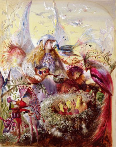 鳥と妖精 作： John Anster Fitzgerald