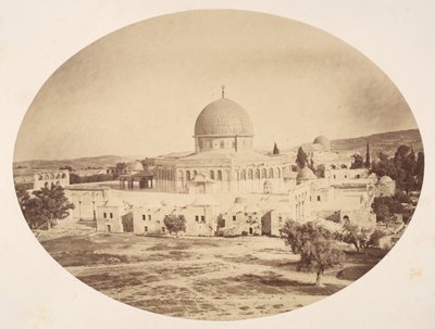 エルサレム、モリヤ山の神殿跡、1857年。 作： John Anthony