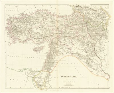1840年 トルコのアジア地図 作： ジョン・アロウスミス