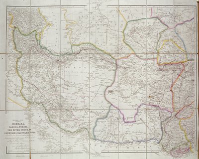 中央アジアの地図、1834 作： John Arrowsmith