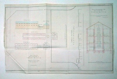 ニュー・サウス・ウェールズ州パラマタの女性工場に設置された独居房群 作： John Arrowsmith