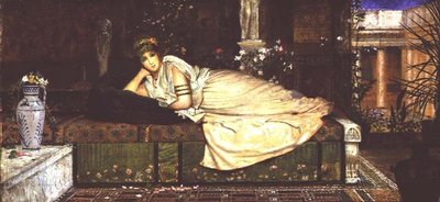 インテリアの中のクラシカルな女性 作： John Atkinson Grimshaw