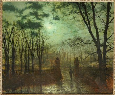 公園の門で 作： John Atkinson Grimshaw