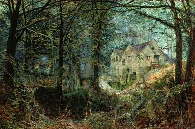 秋の栄光：オールドミル 作： John Atkinson Grimshaw
