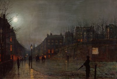 夕暮れ時の帰宅、1882 作： John Atkinson Grimshaw