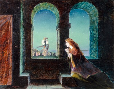 グイネヴィア、1863 作： John Atkinson Grimshaw