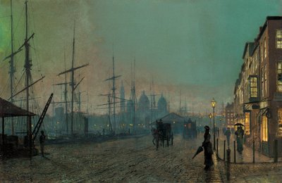 ハンバードックサイド、1881年 作： John Atkinson Grimshaw