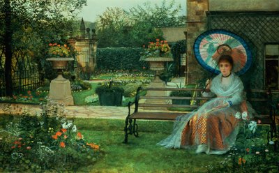 プレザンスで、リーズのクノストロップホール、1875 作： John Atkinson Grimshaw