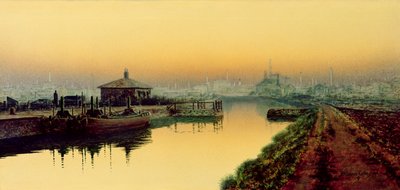 ノウズロープカット、リーズ、サンデーナイト 作： John Atkinson Grimshaw