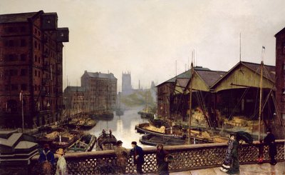 リーズ橋 作： John Atkinson Grimshaw