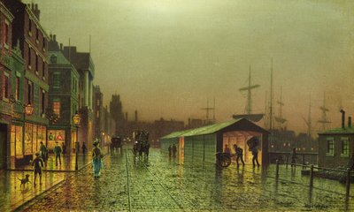 リバプールドック 作： John Atkinson Grimshaw