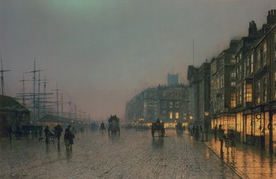 ワッピングのリバプールドック、1870年頃、 作： John Atkinson Grimshaw