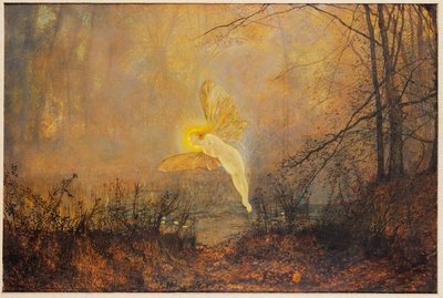 真夏の夜、または「アイリス」、1876 作： John Atkinson Grimshaw