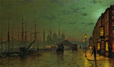 プリンス・ドック、ハル 作： John Atkinson Grimshaw