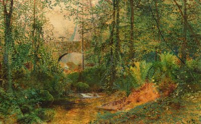 川の風景 作： John Atkinson Grimshaw