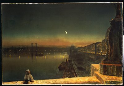 ポンドピエールから夜のルーアン、1878 作： John Atkinson Grimshaw