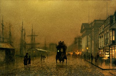 ソルトハウスドック、リバプール 作： John Atkinson Grimshaw