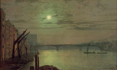 サザーク橋、1882 作： John Atkinson Grimshaw