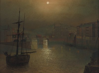 Whitby 作： John Atkinson Grimshaw
