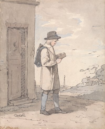 学校に行く 作： John Augustus Atkinson