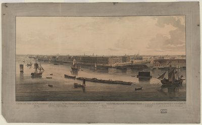 1805年から1807年の間のサンクトペテルブルクのパノラマビュー 作： John Augustus Atkinson