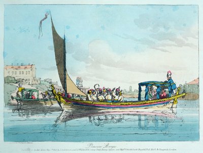 プレジャーバージ、1803 作： John Augustus Atkinson