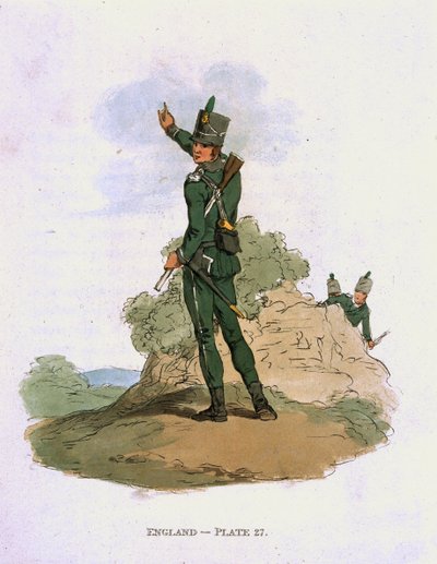 ライフルマン、1813年頃 作： John Augustus Atkinson