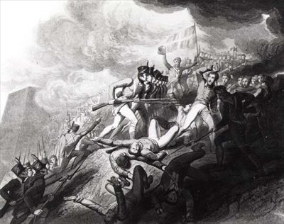 サンセバスチャンの嵐、1813年8月31日（126363を参照） 作： John Augustus after Atkinson