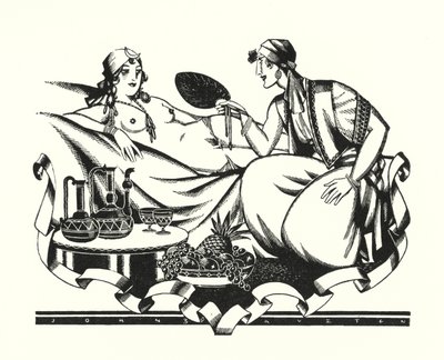 バイロン卿によるドン・ファンのイラスト (litho) 作： John Austen