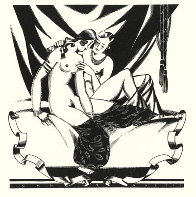 バイロン卿によるドン・ファンのイラスト (litho) 作： John Austen