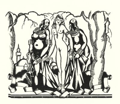 バイロン卿によるドン・ファンのイラスト (litho) 作： John Austen