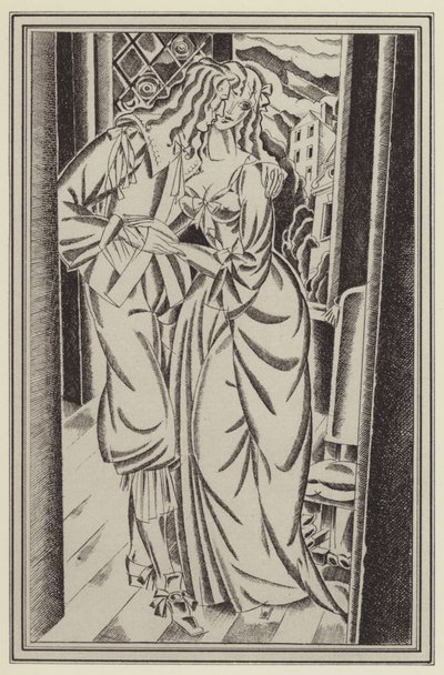 ダニエル・デフォーによるモール・フランダースのイラスト（litho） 作： John Austen