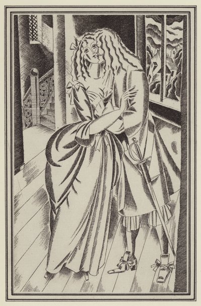ダニエル・デフォーによるモール・フランダースのイラスト（litho） 作： John Austen