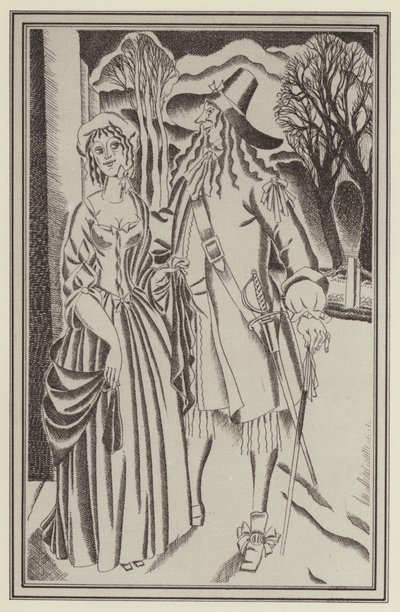 ダニエル・デフォーによるモール・フランダースのイラスト（litho） 作： John Austen