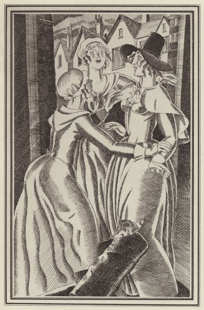 ダニエル・デフォーによるモール・フランダースのイラスト（litho） 作： John Austen