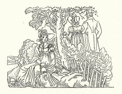 Jane Austen による Persuasian のイラスト (カラー リソ) 作： John Austen