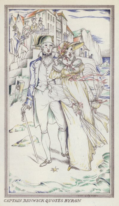 Jane Austen による Persuasian のイラスト (カラー リソ) 作： John Austen
