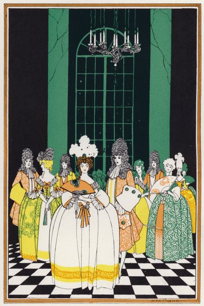 「Rogues In Porcelain」のイラスト、18 世紀の詩集 (カラー リソ) 作： John Austen